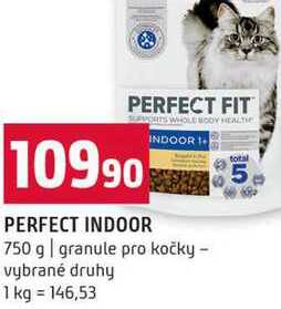 PERFECT INDOOR 750 g granule pro kočky vybrané druhy