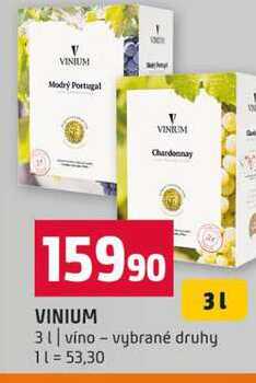 VINIUM 3l víno vybrané druhy