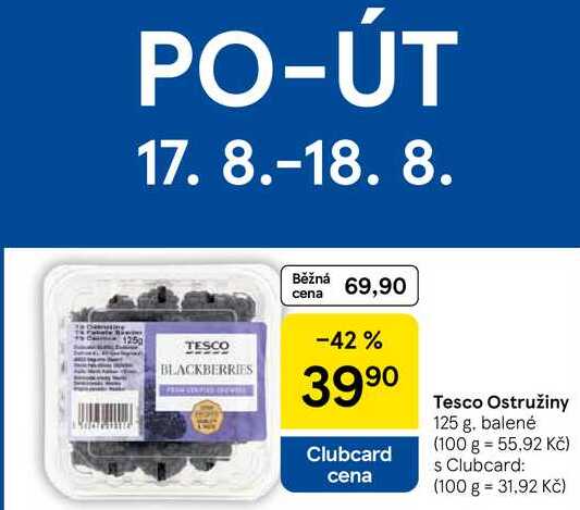 Tesco Ostružiny, 125 g