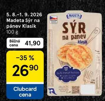 Madeta Sýr na pánev Klasik, 100 g