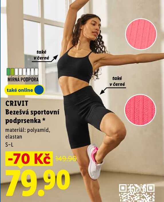 CRIVIT Bezešvá sportovní podprsenka  