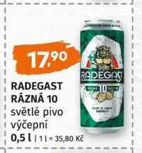 RADEGAST RÁZNÁ 10 světlé pivo výčepní 0,5l