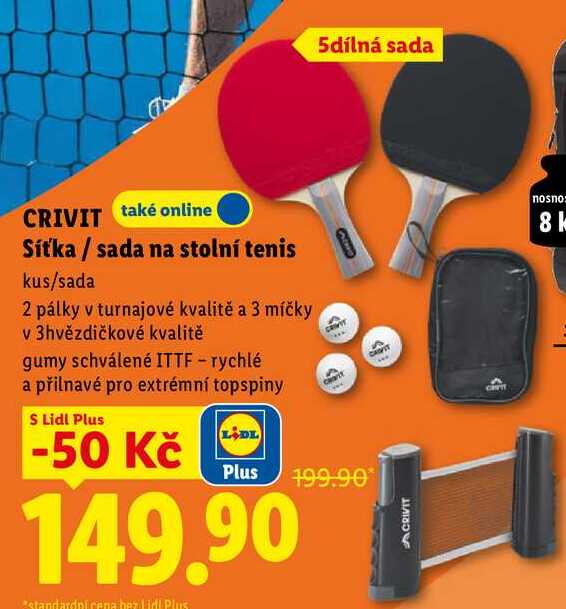 CRIVIT Síťka/sada na stolní tenis, kus/sada