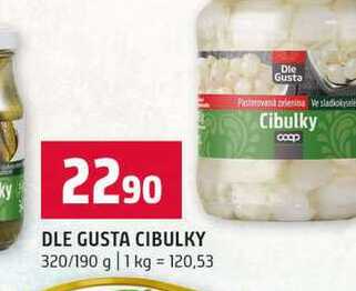 DLE GUSTA CIBULKY 320/190 g