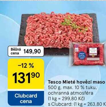 Tesco Mleté hovězí maso, 500 g
