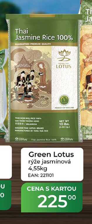 Green Lotus rýže jasmínová 4,55kg 