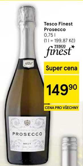 Tesco Finest Prosecco, 0.75 l