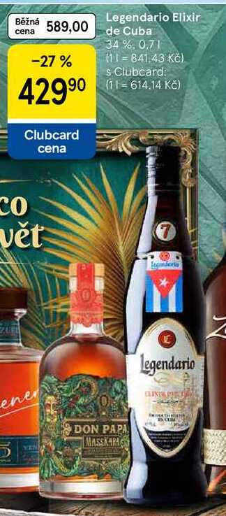 Legendario Elixir de Cuba 34 %, 0,7 l