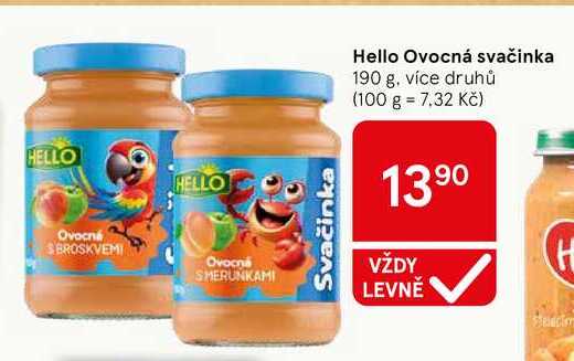 Hello Ovocná svačinka, 190 g, více druhů