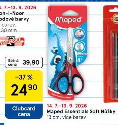 Maped Essentials Soft Nůžky 13 cm, více barev