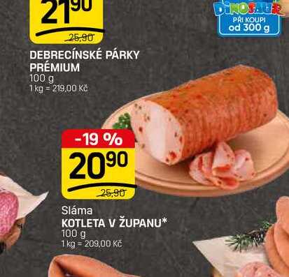 KOTLETA V ŽUPANU* 100 g
