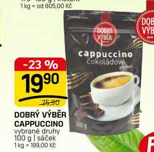 DOBRÝ VÝBĚR CAPPUCCINO vybrané druhy 100 g | sáček