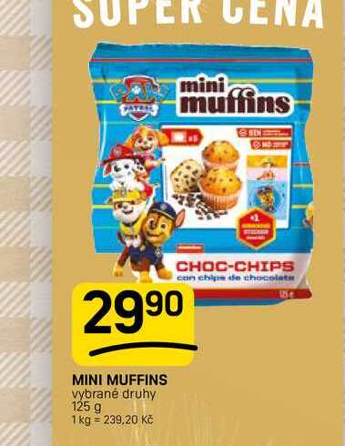 MINI MUFFINS vybrané druhy 125 g