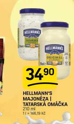 HELLMANN'S MAJONÉZA | TATARSKÁ OMÁČKA 210 ml