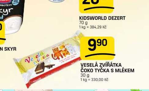 VESELÁ ZVÍŘÁTKA ČOKO TYČKA S MLÉKEM 30 g