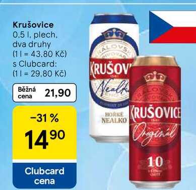 Krušovice, 0.5 l, plech