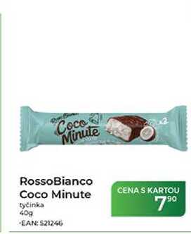 RossoBianco Coco Minute tyčinka 40g