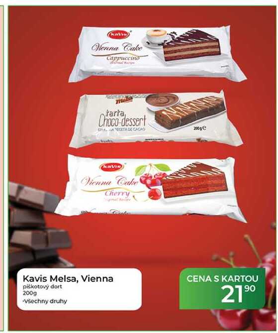 Kavis Melsa, Vienna piškotový dort 200g