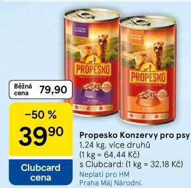 Propesko Konzervy pro psy, 1,24 kg
