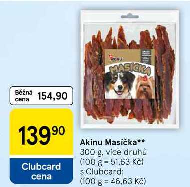 Akinu Masička, 300 g, více druhů