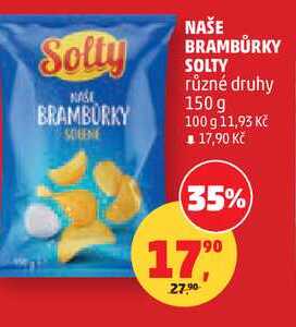 NAŠE BRAMBŮRKY SOLTY různé druhy, 150 g