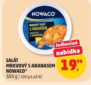 SALÁT MRKVOVÝ S ANANASEM NOWACO, 300 g