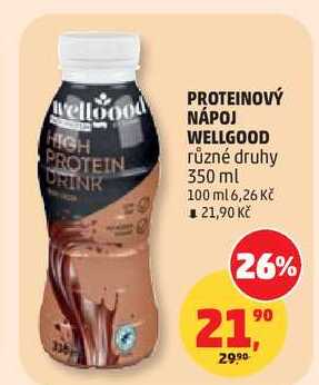 PROTEINOVÝ NÁPOJ WELLGOOD různé druhy, 350 ml