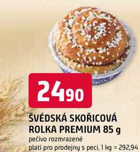 ŠVÉDSKÁ SKOŘICOVÁ ROLKA PREMIUM 85 g