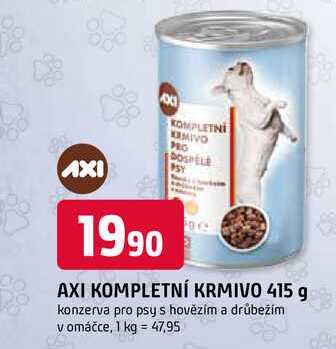 AXI KOMPLETNÍ KRMIVO 415 g konzerva pro psy 