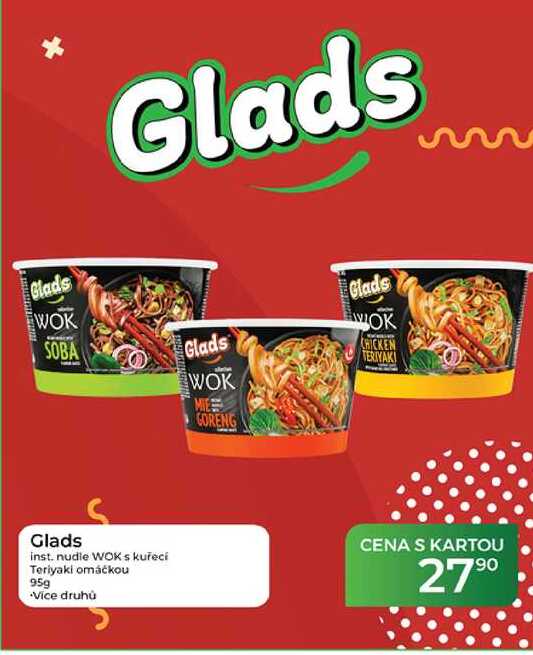 Glads inst. nudle WOK s kuřecí Teriyaki omáčkou 95 g 