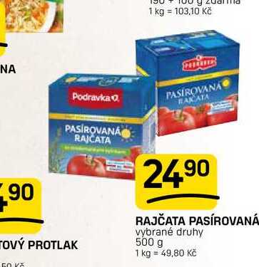 RAJČATA PASÍROVANÁ vybrané druhy 500 g 