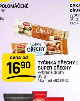 TYČINKA OŘECHY | SUPER OŘECHY vybrané druhy 35 g