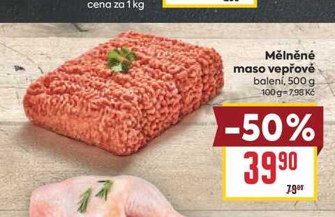 Mělněné maso vepřové balení, 500 g