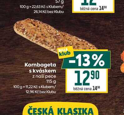 Kornbageta s kváskem z naší pece 115 g