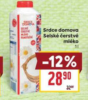 Srdce domova Selské čerstvé mléko 1l