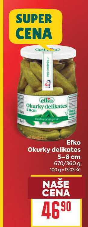 Efko Okurky delikates 5-8 cm 670/360 g