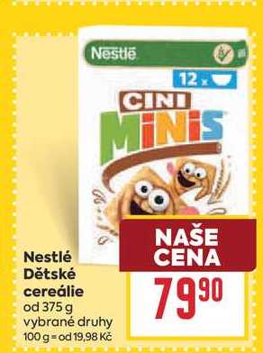 Nestlé Dětské cereálie od 375 g