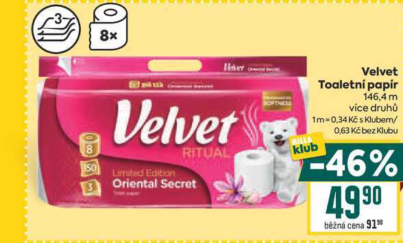 Velvet Toaletní papír 146,4 m