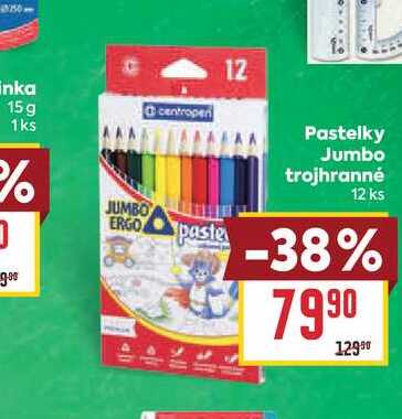 Pastelky Jumbo trojhranné 12 ks