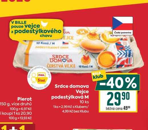 Srdce domova Vejce podestýlková M 10 ks