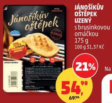 JÁNOŠÍKŮV OŠTĚPEK UZENÝ s brusinkovou omáčkou, 175 g 