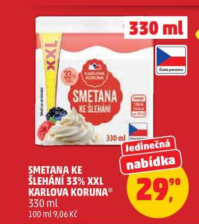 SMETANA KE ŠLEHANI, 330 ml