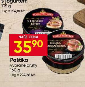 Paštika vybrané druhy 160 g