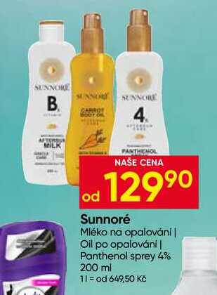 Sunnoré Mléko na opalování 200 ml