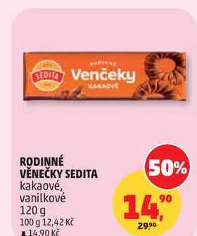 RODINNÉ VĚNEČKY SEDITA kakaové, 120 g