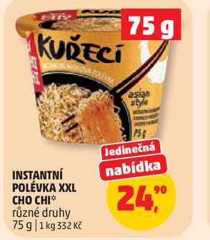 INSTANTNÍ POLÉVKA XXL CHO CHI různé druhy, 75 g  