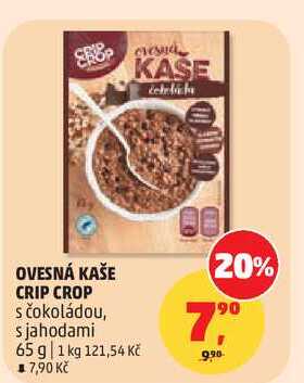 OVESNÁ KAŠE CRIP CROP s čokoládou, 65 g 