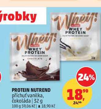 PROTEIN NUTREND příchuť vanilka, čokoláda, 32 g