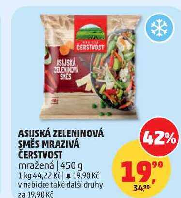 ASIJSKÁ ZELENINOVÁ SMĚS MRAZIVÁ ČERSTVOST mražená, 450 g