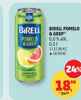 BIRELL POMELO & GREP 0,0 % alk., 0,5 l